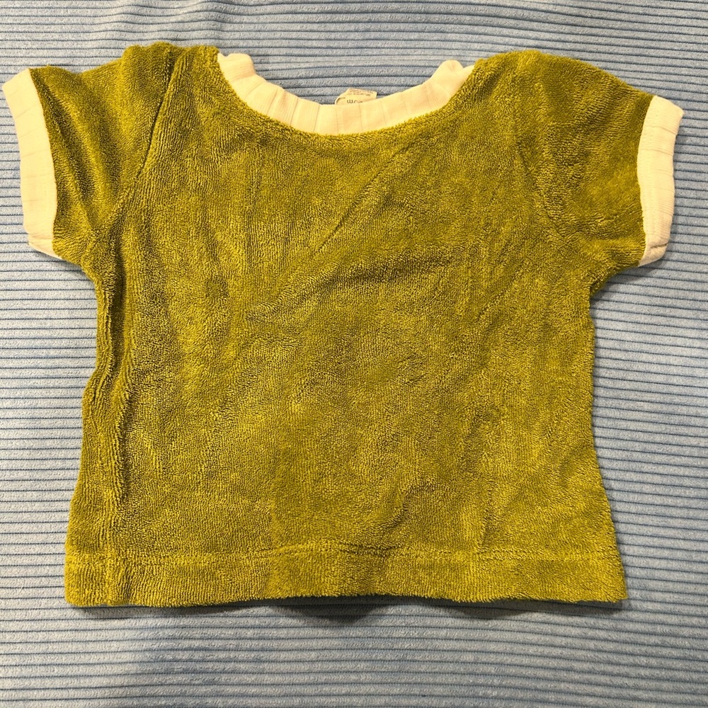 Green Terrycloth Ringer Shirt